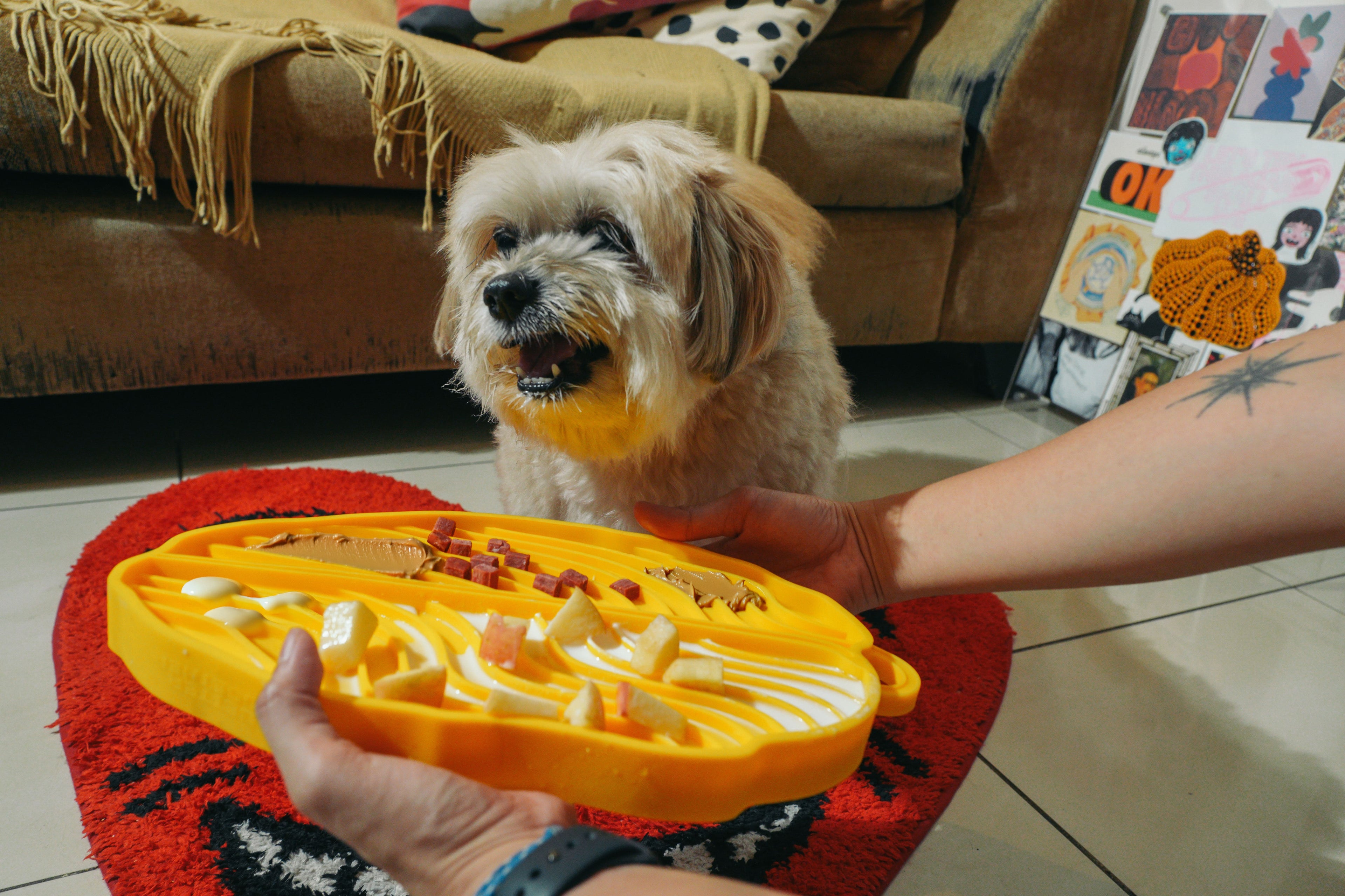 Banana Leaf Pet Lick Mat
